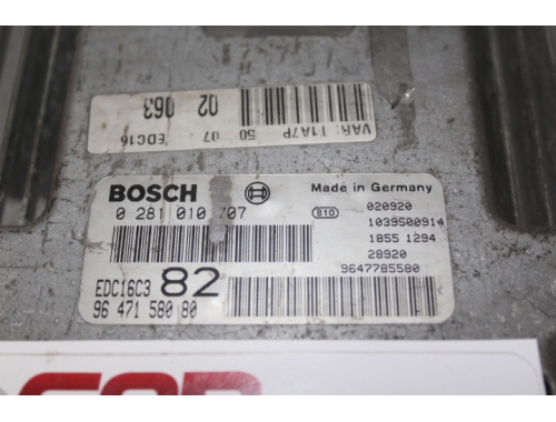 Centralita de motor Peugeot 206 BOSCH:0281010707