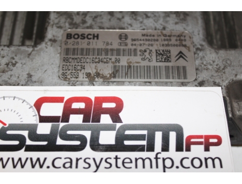 Engine ECU Peugeot 206 - BOSCH 0281011784 - Code Transfer Repair various BOSCH:0281011784