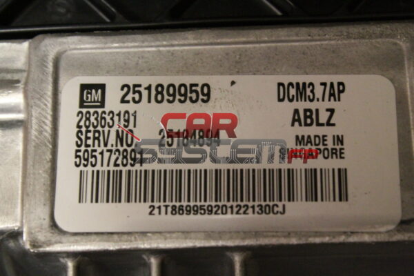 25189959 GM Centralita de motor CHEVROLET CRUZE 2.0 TD Año 2012 > 2016