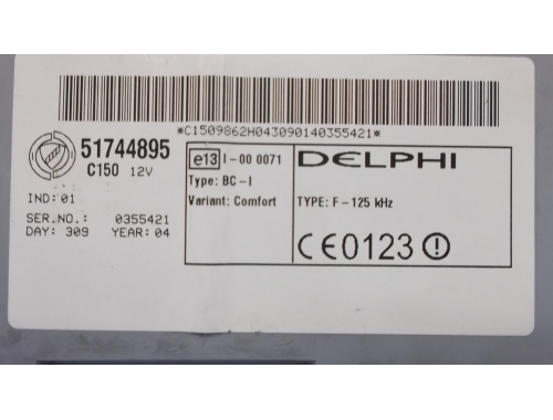Body Computer Fiat Punto DELPHI 51744895