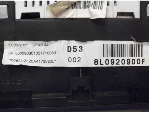 Quadro Strumenti Audi A3 8L0920900F