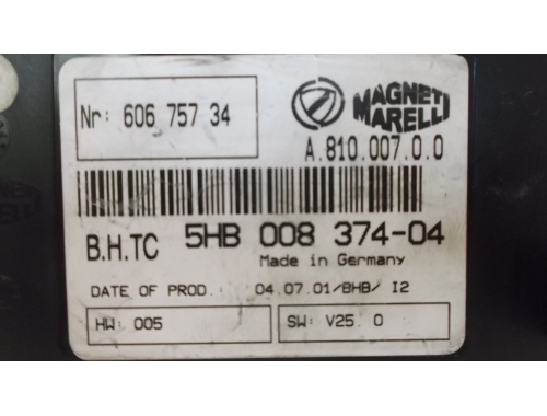 Calculateur Commande de climatisation Lancia Thesis MAGNETI MARELLI:A.810.007.0.0