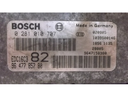 Centralita de motor Peugeot 206 BOSCH:0281010707