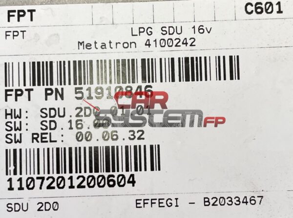 51910846 Riparazione Centralina GPL Fiat 500 / Bravo / Punto Evo / Panda
