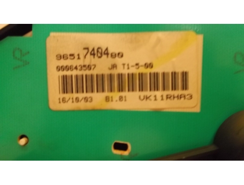 Combiné d'instruments Peugeot 206 9651740480 000643507