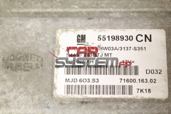 55198930 MAGNETI MARELLI Centralita de motor OPEL CORSA D Año 2006 > 2014 MJD.603