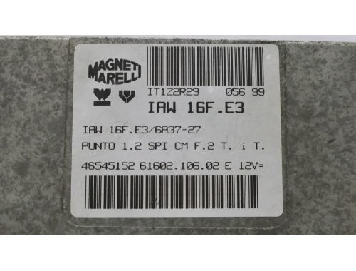 Centralina Motore Fiat Punto MAGNETI MARELLI:IAW16F.E3 IAW16F.E3/6A37-27