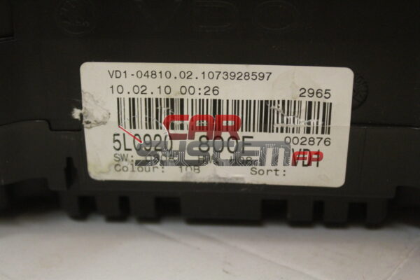 5L0920800F Kombiinstrument Skoda Yeti