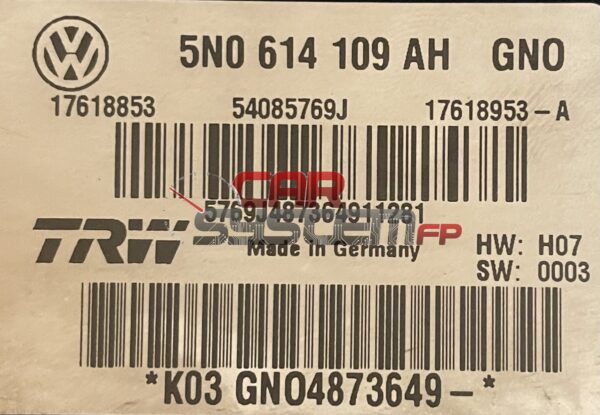 5N0614109AH Réparation ABS Volkswagen Tiguan / Audi Q3