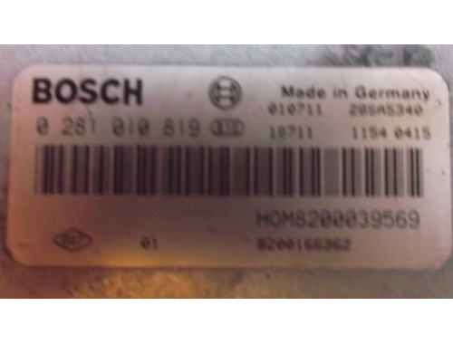Centralina Motore Renault Scenic BOSCH:0281010819