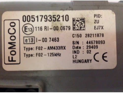 KSG Komfortsteuergerät Ford Ka FOMOCO 00517935210