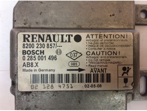 Centralita de airbag Renault Clio BOSCH:0285001496