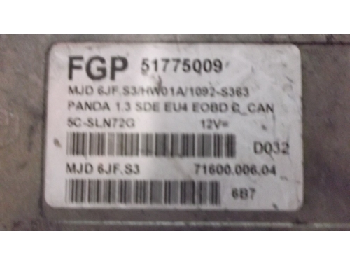 Centralina Motore Fiat Panda FGP:51775009