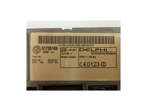 Body computer Fiat Punto DELPHI:51735169