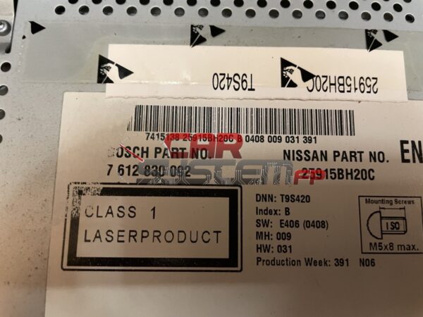 7612830092 Revisione Navigatore Nissan Quashqai