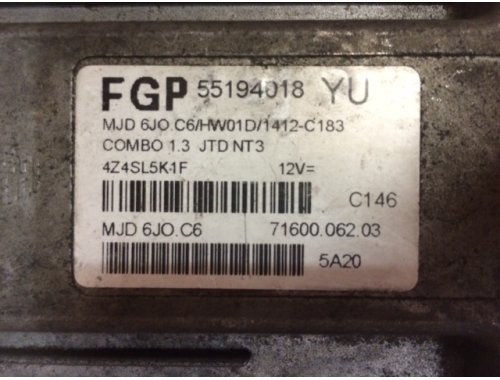 Motorsteuergerät Opel Corsa MAGNETI MARELLI:FGP55194018