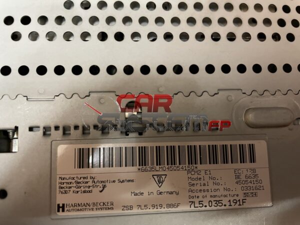 7L5.035.191F Revisione Navigatore Porsche BE6635 HARMAN