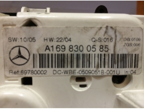 Commande de climatisation Mercedes Classe C A1698300585