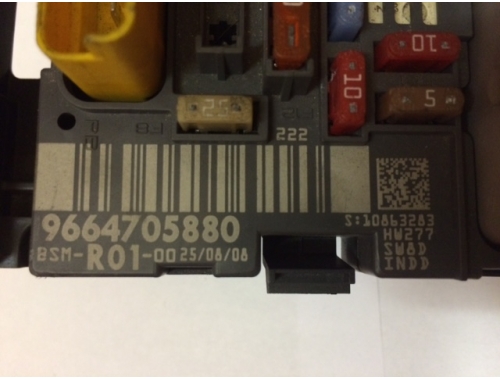 Centralita BSM Caja de fusibles Citroen C4 Grand Picasso 9664705880