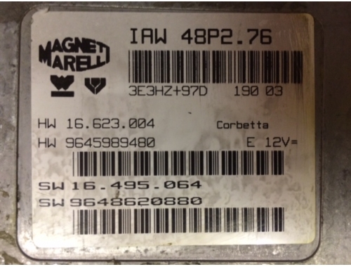 Motorsteuergerät Peugeot 206 MAGNETI MARELLI:IAW48P2.76