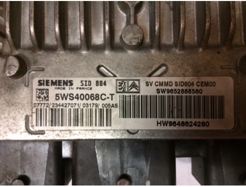 Centralita de motor Citroen C3 SIEMENS:5WS40068C-T