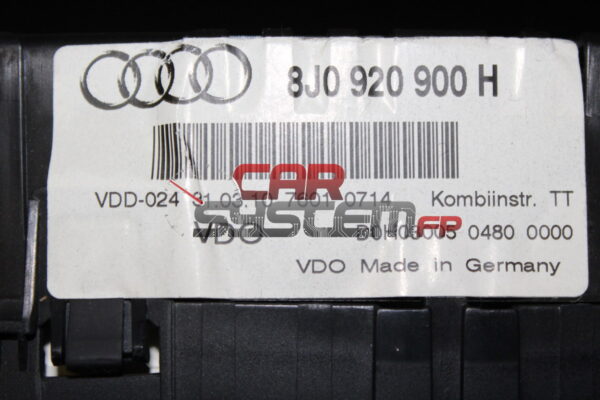 8J0920900H VDO Kombiinstrument AUDI TT / TTS