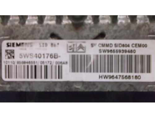 Motorsteuergerät Citroen C3 SIEMENS:5WS40176B-T