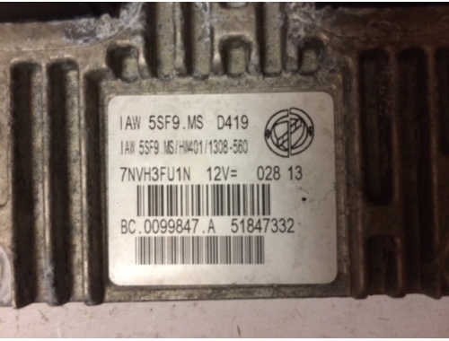 51847332 MAGNETI MARELLI Centralina Motore FIAT 500 IAW5SF9.MS