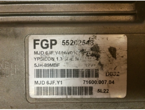Motorsteuergerät Lancia Y MAGNETI MARELLI:FGP55202548
