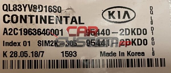 95440-2DKD0 Réparation Calculateur moteur Kia Sportage