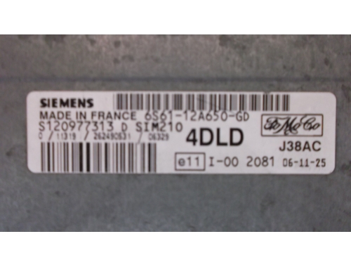Centralita de motor Ford Fiesta SIEMENS 6S61-12A650-GD