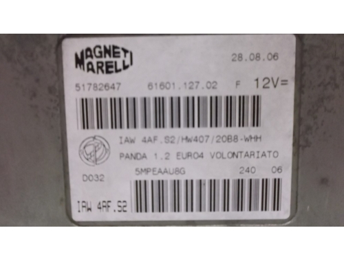IAW4AF.S2 Centralina Motore FIAT PANDA MAGNETI MARELLI 51782647 51793116