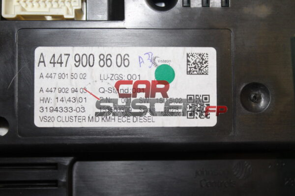 A4479008606 VISTEON Combiné d'instruments Mercedes Vito