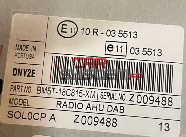BM5T-18C815-XM Réparation Autoradio FORD