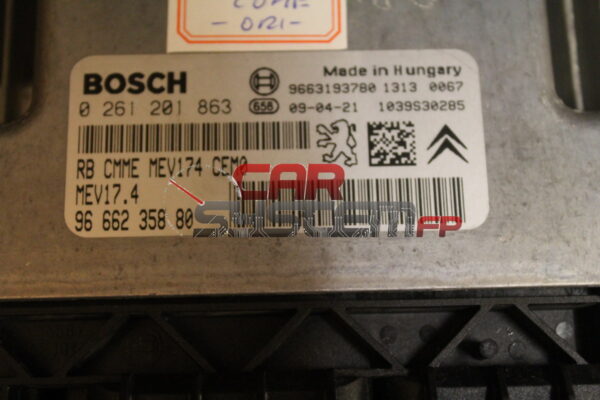 Centralita de motor Peugeot 207 / 308 Citroen C3 BOSCH 0261201863 9666235880