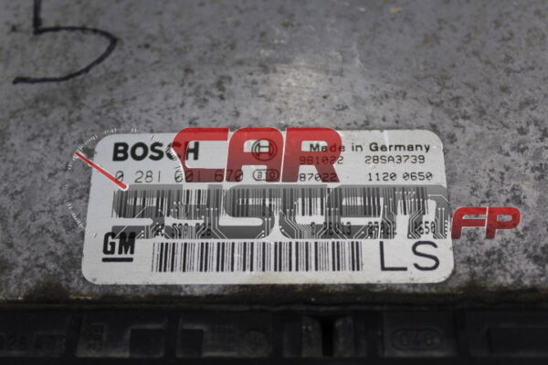 Calculateur moteur Opel Astra G 1.7TD 68HP BOSCH 0281001670 GM 90589736