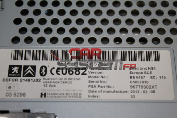 96779302XTBE 6467 Système de navigation Peugeot 3008
