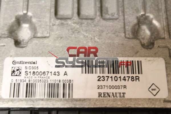 S180067143A CONTINENTAL Centralita de motor RENAULT MEGANE III / LAGUNA III 1.5 DCI Año 2008 > 2021