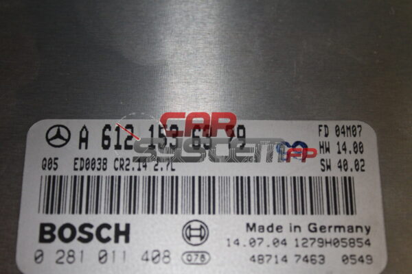 Engine ECU Mercedes ML 270 CDI (W163) BOSCH 0281011408 A6121536379